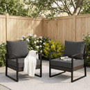 EROMMY Patio Furniture Cushions Set of 2 with Handle and Ties, Waterproof Fade-Resistant Outdoor Couch Cushions, Chair Pads for Dining Chairs, Gray