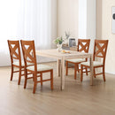 EROMMY Dining Chairs Set of 2, Modern Farmhouse Upholstered Dining Room Chair, Natural Oak-Erommy