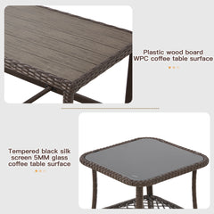 EROMMY 7-Piece Outdoor furniture Set with Swivel Chairs, Ottoman & Coffee Table, Blue-Erommy