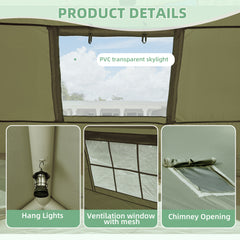 EROMMY 10-12 Person Extra Large 4 season Tent with Stove Jack, Green – 15.7X11.8-Erommy