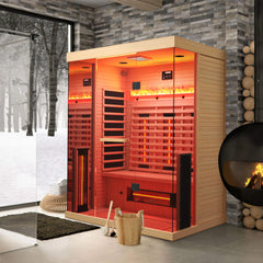 EROMMY Infrared Sauna 3 Person with Full Spectrum Heaters for Home or Gym