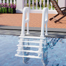 EROMMY Pool Ladder, 5-Step Pool Stairs with Double Handrails and Non-Slip Steps for 47“-54” Above Ground and In-Ground Pools, White