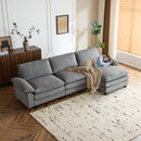 EROMMY 120.8 Inch Oversized Sectional Couch for Modern Living Room, Light Gray-Erommy