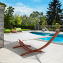 Erommy 2-Person Spreader Bar Hammock with Wooden Stand