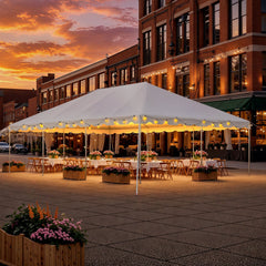 EROMMY 20x30 FT Outdoor Party Tent with expandable sidewall (sold separately), Heavy Duty Weekend Canopy with Carry Bags, 480GSM PVC Large Tent for Commercial Events, Parties, Weddings, White