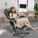 EROMMY Leather Office Chair with Massage and Heating-Black
