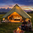 EROMMY Bell Tent for Family Camping, 16.4 FT Yurt Tent with Stove Jack, 4 Season Oxford Tents for Outdoor Party, Hot Tent Shelter Fits 3-4 People