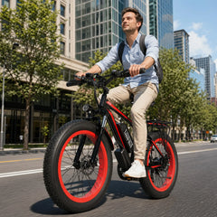 EROMMY Electric Bike for Adults,1500/3000W Peak Motor, 26" Fat Tire E-Bike with 48V 13AH Battery, 25-36 MPH Max 62 Miles Electric Motorcycle, 7-Speed Electric Mountain Bicycle