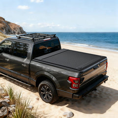 EROMMY Retractable Truck Bed Tonneau Cover for 2015-2026 Chevy Silverado/GMC Sierra 1500 (5'8" /69" Bed) Retractable Hard Truck Bed Cover with Key Lock & LED Light, Aluminum Matte Black