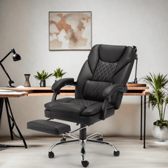 Executive Office Chair, Ergonomic Office Chair with Lumbar Support Black-Erommy