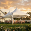 EROMMY 20x40FT Heavy Duty High Peak Party Tent, Outdoor Canopy with PVC Top, Event & Wedding Shelter for 130 People, Commercial Gazebo Carport, White