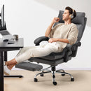 Erommy Executive Heat and Massage Reclining Leather Ergonomic Office Chair Dark Gray-Erommy