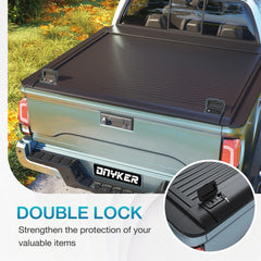 EROMMY Retractable Truck Bed Tonneau Cover for 2015-2026 Chevy Silverado/GMC Sierra 1500 (5'8" /69" Bed) Retractable Hard Truck Bed Cover with Key Lock & LED Light, Aluminum Matte Black