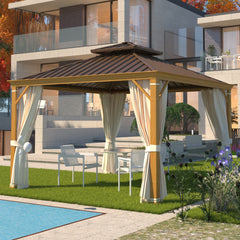 EROMMY 12x12 Aluminum Gazebo with Steel Top