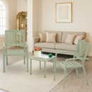 EROMMY 3-Piece Outdoor Bistro Set ¨C Metal Chairs & Table, Sage Green-Erommy
