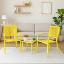EROMMY 3-Piece Outdoor Bistro Set ¨C Metal Chairs & Table, Yellow-Erommy