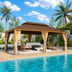 EROMMY 14X22 Outdoor Rectangle Gazebo with Canopy for Patio