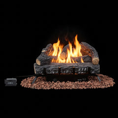 erommy 20 inch ventless propane fireplace logs black product image 1