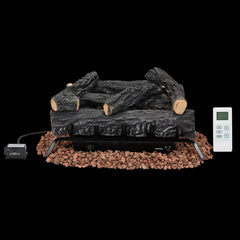 erommy 24 inch black natural gas ventless fireplace logs product image 2