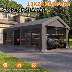 erommy 13x24 gray heavy duty carport product image 3