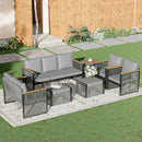 EROMMY 7 Piece Outdoor Sectional Patio Conversation Set, All Weather Outdoor Couch Set Patio Sofa Set for Deck, Lawn, Grey-Erommy