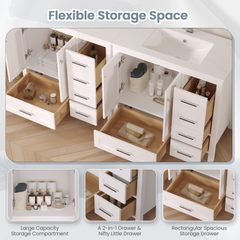 36-inch white bathroom vanity product image 6