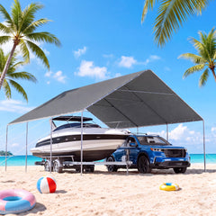 erommy 20x20 grey metal carport product image 9