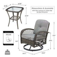 wicker swivel patio chairs