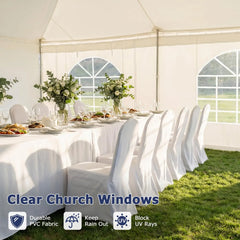 EROMMY 20x20ft 350G PVC Sidewalls (Please check with customer service before purchasing to confirm compatibility)