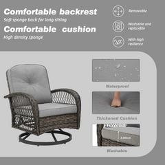 wicker swivel patio chairs