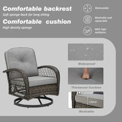 wicker swivel patio chairs