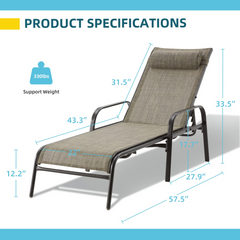 outdoor lounge chair set of 2