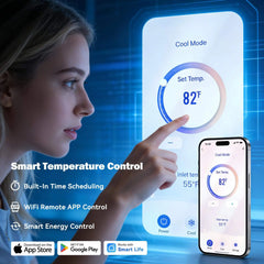 EROMMY 35000BTU DC Inverter Pool Heat Pump, Smart WiFi, Heating & Cooling, for Pools up to 10,000 Gallons, Up to 9.8 COP, 220V