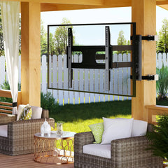 EROMMY Outdoor Gazebo TV Mount No Drill for Post, Full Motion Pergola TV Mount, Adjustable Weatherproof TV Bracket, Fits 27-65 Inch TVs, Holds 77 lbs