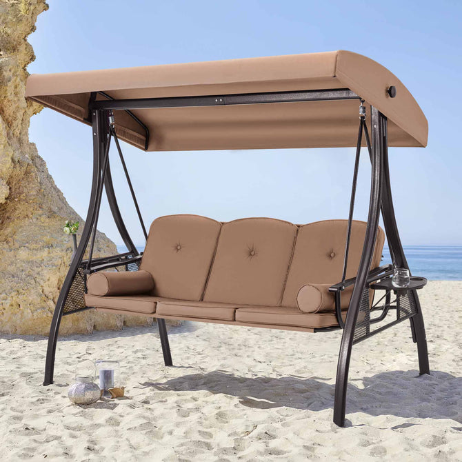 erommy outdoor porch swings, brown