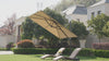 EROMMY 10 x 13 Outdoor Large Offset Umbrella - Brown