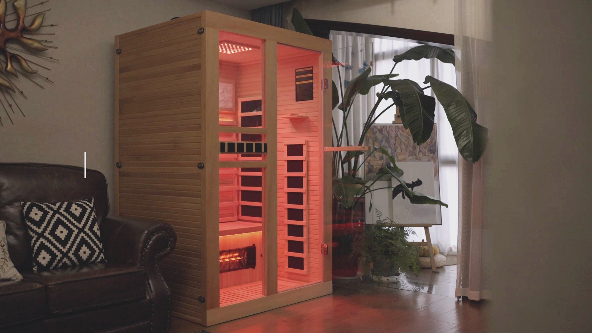 EROMMY Infrared Sauna 2 Person with Red Light Therapy