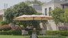 EROMMY 15 X 9 Double-Sided Outdoor Spacious Umbrella - Beige