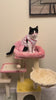 EROMMY 33 inches Multi-Level Cat Tree Cat Tower for Indoor Cats, Cat Condo with Scratching Post, Pink