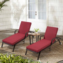 EROMMY Outdoor Lounge Chair Cushion Replacement Set of 2, Wine Red-Erommy