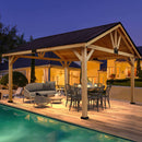 EROMMY 13' x 16' Hardtop Gazebo, Solid Spruce Wood Gazebo with Waterproof Asphalt Roof, for Lawns, Beach, Patio, Garden, Yard-Erommy