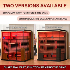 EROMMY Infrared Sauna 6 Person with Full Spectrum Heaters for Home or Gym