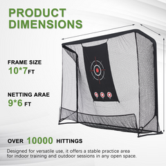 EROMMY 10x7.5ft Golf Practice Hitting Net with Target