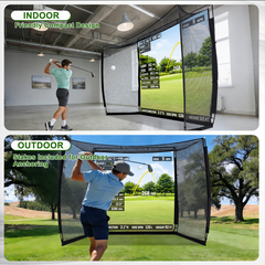 EROMMY 10x8ft Golf Practice Hitting Net with Impact Screen