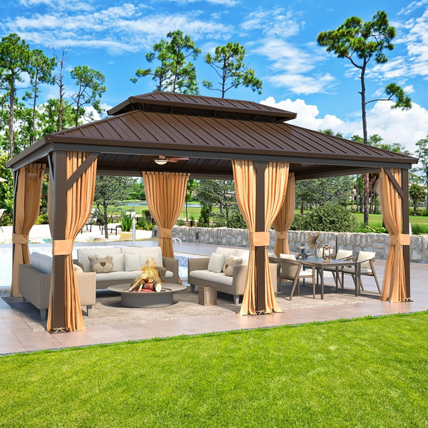 12x18 Hardtop Grill Gazebo | Strong Steel Roof & Spacious Design 12x18 Hardtop Grill Gazebo | Strong Steel Roof & Spacious Design