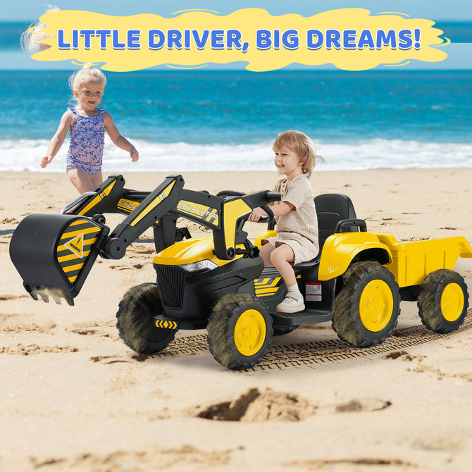 eri☻ EROMMY Electric Ride on Excavator with Electric Digging Arm