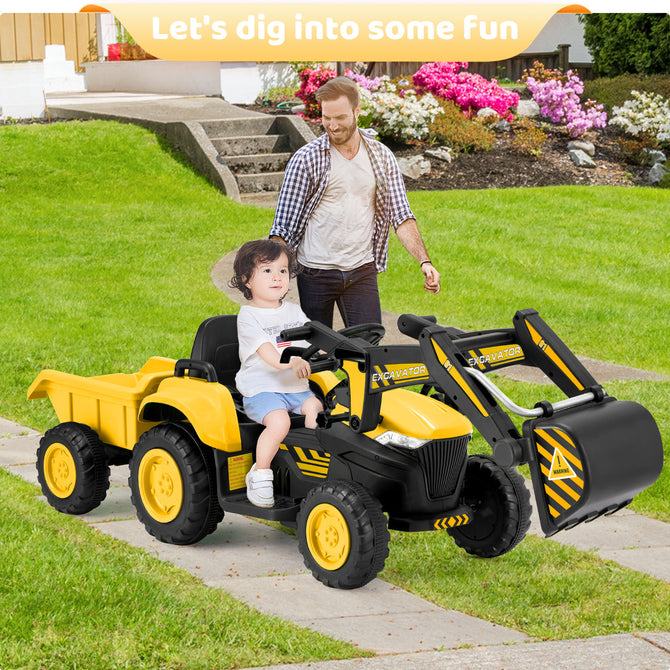 EROMMY Electric Ride on Excavator with Electric Digging Arm