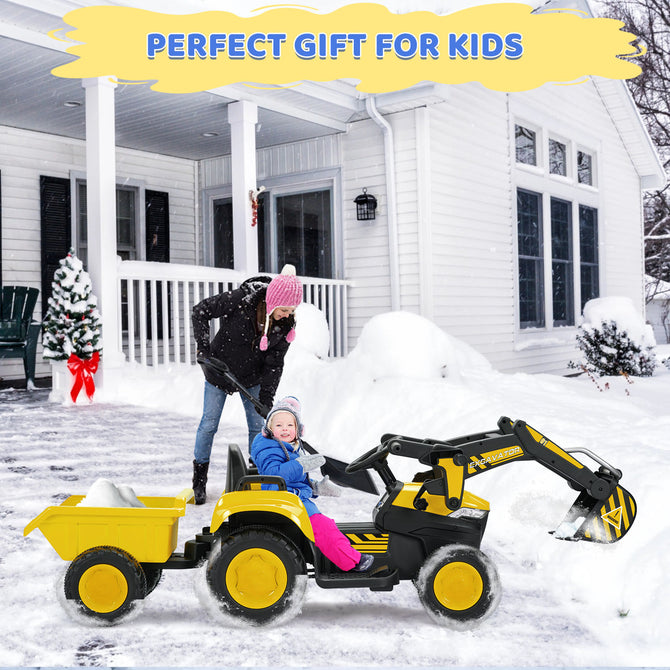 eri☻ EROMMY Electric Ride on Excavator with Electric Digging Arm