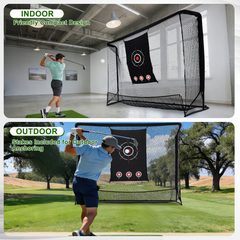 EROMMY 10x7.5ft Golf Practice Hitting Net with Target