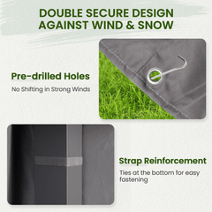 10FT X 12FT Pergola Winter Cover,  All-Season Pergola Accessory, Outdoor Pergola Cover with Sidewalls and Mesh Windows, Waterproof Enclosure for Weather Protection, Fits Most Pergola Sizes